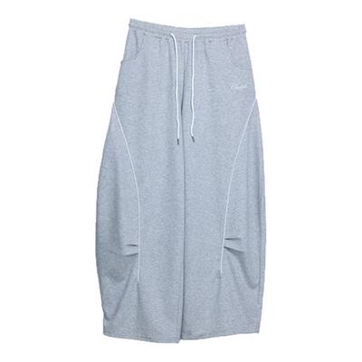 CBXLAB街舞潮牌弧形夹线垂坠感嘻哈香蕉长裤美式街头跳舞休闲裤潮