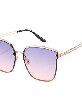 新款自带妆容高级感墨镜太阳镜女