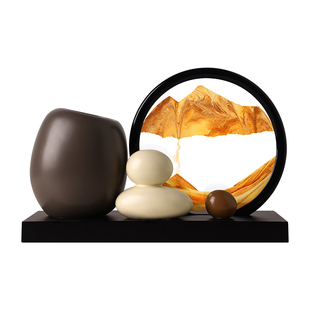 时来运转高级感桌面笔筒摆件创意高端办公室中秋节高档礼品送客户