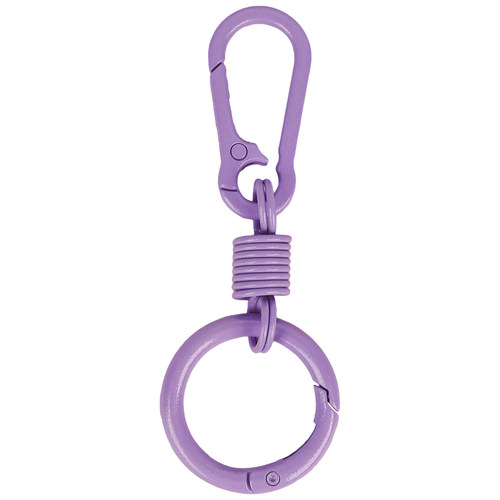 创意多巴胺彩色烤漆弹簧钥匙扣玩偶DIY挂件饰品配件双头环形扣圈