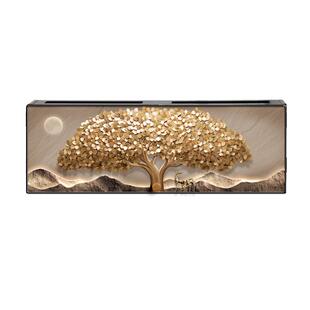 发财树wifi路由器收纳盒上墙壁挂式免打孔电视光猫机顶盒遮丑装饰