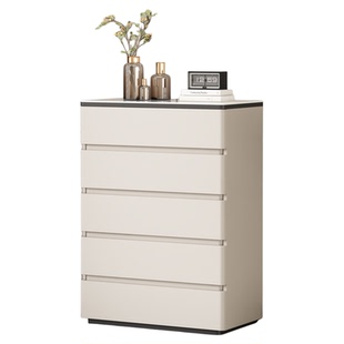 全实木五斗柜意式极简客厅靠墙收纳柜六斗卧室床尾柜抽屉储物柜