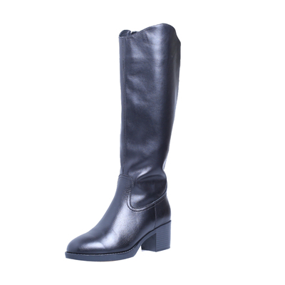 舒适风休闲款软皮德国粗跟高靴