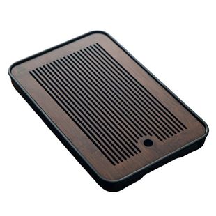 现代干泡台托盘茶盘家用轻奢简约小型沥储水式茶台功夫茶具竹茶海