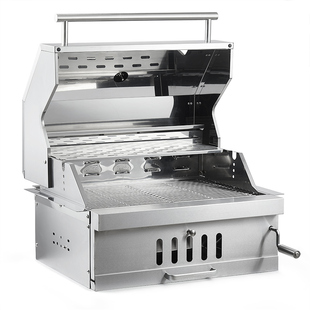 嵌入式烧烤炉304不锈钢户外木炭烧烤台家用别墅庭院烧烤架焖烤炉