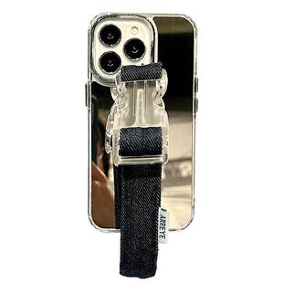 镜子适用苹果16手机壳iPhone17/15/14/13/12/11腕带创意牛仔15promax少女16pro潮牌14pm网红个性13p套17p防摔