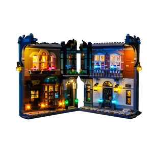 适用于乐高10351夏洛克·福尔摩斯积木灯饰改装灯光展示盒防尘罩