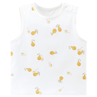 木生棉婴儿无袖上衣夏季薄款男女宝宝空调背心打底透气汗衫吊带衣