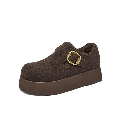 达芙妮勃肯鞋毛绒厚底增高雪地靴