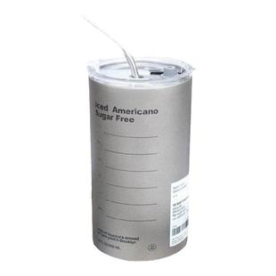 保冷随行杯大容量带盖不锈钢杯便携颜值咖啡杯创意吸管保温杯