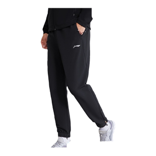 李宁运动裤男秋冬新款束脚裤子休闲针织加绒卫裤健身棉质透气长裤