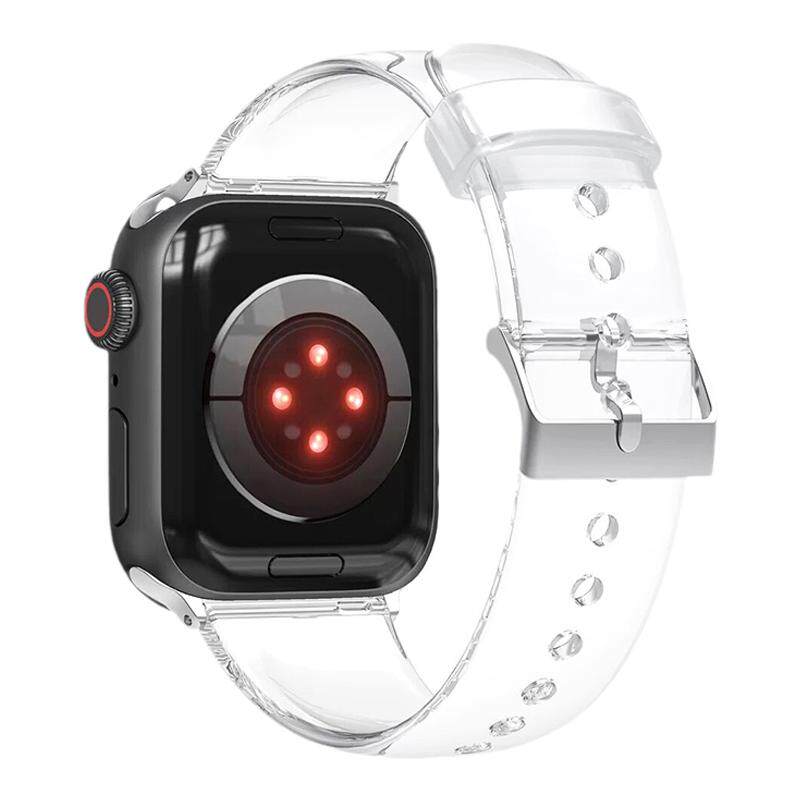 果冻透明硅胶磨砂适用iwatch表带