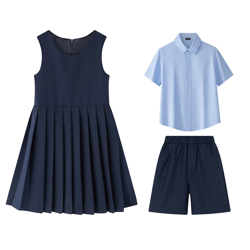 六一儿童演出服夏短袖学院风班服男女童毕业照校服合唱朗诵团体服