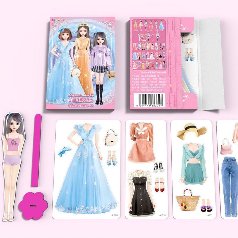 磁力换装贴纸玩具儿童换衣服纸安静书换衣服磁性娃娃贴画公主女孩