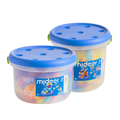 mideer弥鹿彩虹磁力棒磁铁片积木