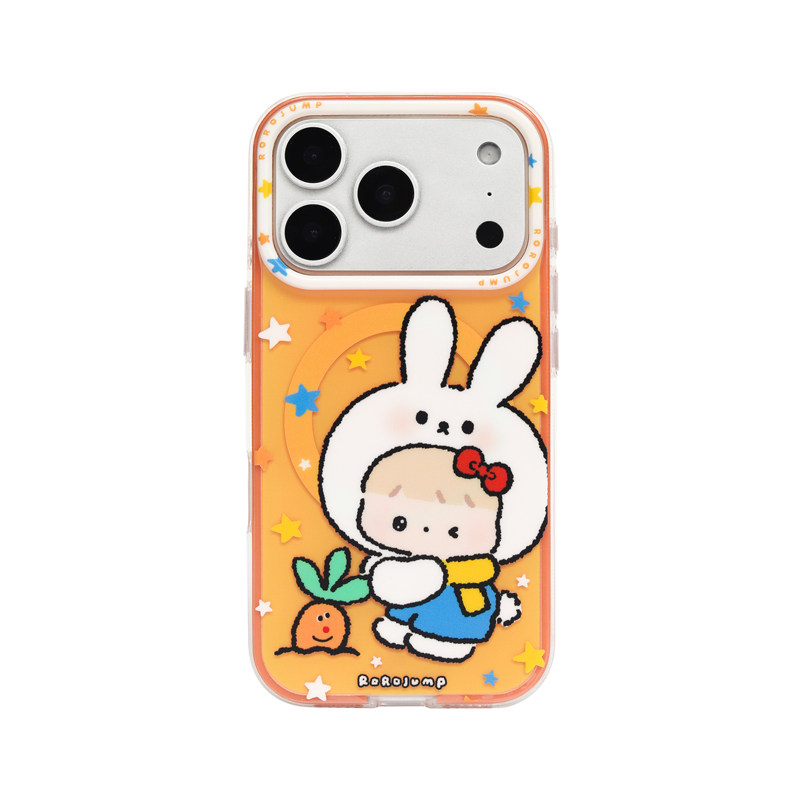 肉肉酱小兔和萝卜适用iphone18promax磁吸手机壳原创新款17苹果16pro磨砂imd工艺15防摔14好看独特卡