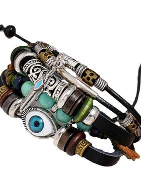民族风小众手串个性可调节眼睛款