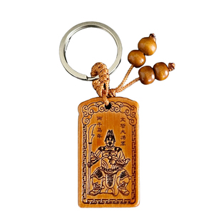 2026马年文哲大将军太岁挂件桃木属马鼠兔牛钥匙扣本命年锦囊