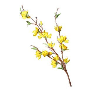 新中式三叉迎春花连翘花仿真花假花花艺插花绢花家居软装装饰摆件