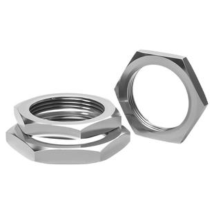 天卓五金304不锈钢六角薄螺母根母接头锁片龙头锁紧并帽管纹螺帽