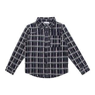 挪威WoolLand美利奴羊毛男孩格纹衬衫春秋衫秋冬保暖内搭格子衬衣