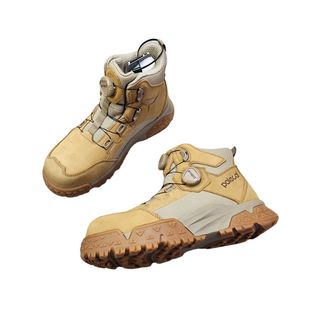 外贸出口单4E宽楦钢头男鞋头层牛皮户外工装靴防滑防刺防砸劳保鞋