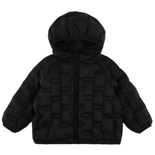 oddtails男童轻薄羽绒服纯色抗寒冬装2025新款秋冬中大童连帽外套