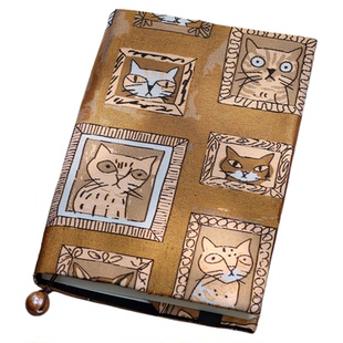 真我 法老的猫 复古搞怪童趣中式手账本手工布书衣日记笔记本a5a6