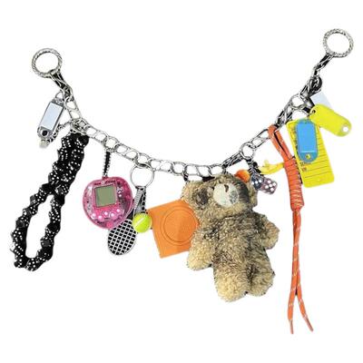 afaaa原创多元素长款小熊包包diy装饰品挂饰链高级感挂件极繁主义