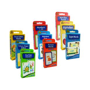 【自营】 英文原版 全套字卡9盒 School Zone Flash Cards Numbers Alphabet Words 字母单词数字闪卡