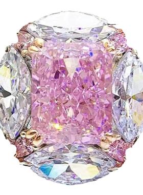 泡泡糖鸽子蛋粉钻戒指镶嵌