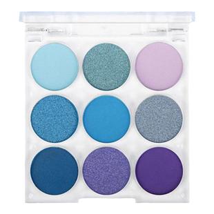 又甜又酷Y2K音乐节妆 蓝紫配色哑光珠光细闪眼影彩色夏日绿黄玫红