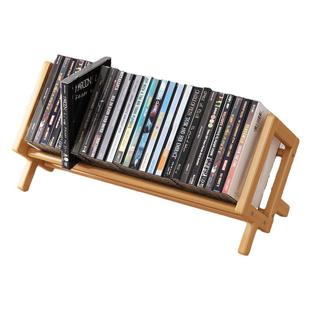 CD碟片收纳架家用桌面书架置物架立式楠竹儿童绘本架文件整理书柜
