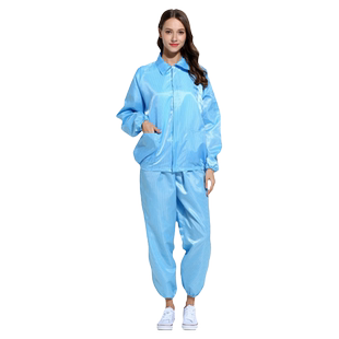 防静电服无尘食品车间工作服防尘静电衣翻领分体式防护服套装男女