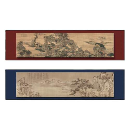 东方美学民宿茶室禅意背景墙艺术挂画新中式茶室长条横幅装饰画