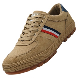 奇悍正品低帮解放鞋男款帆布作训鞋耐磨工地劳动胶鞋透气劳保鞋子