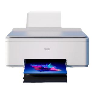 得力彩色打印机A4连供喷墨墨仓式家用小型学生用复印扫描一体机手机无线wifi作业复印机蓝牙办公照片办公专用