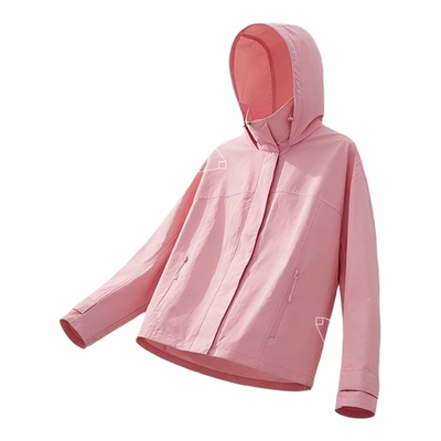 森马防泼水防风宽松连帽外套女