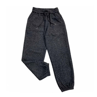 束脚哈伦裤女冬季加绒加厚九分裤星空亮片休闲裤高腰显瘦运动卫裤