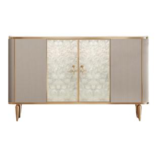 意式入户玄关柜现代轻奢风门厅隔断贝壳装饰柜客厅岩板收纳餐边柜