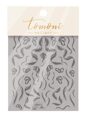 tomoni日式美甲贴纸莫失飘带丝带