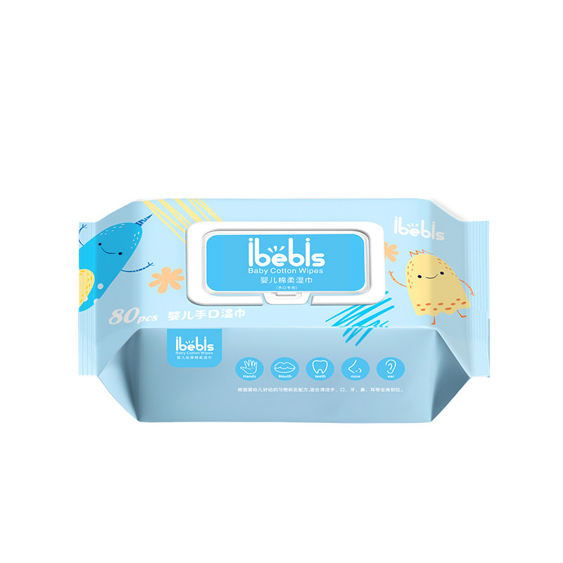手口湿巾IBebIs加厚80抽X5包