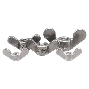 304不锈钢圆翼蝶形螺母手拧大耳朵元宝螺母锻造螺帽蝶型螺丝帽M丝