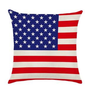 美式沙发抱枕套欧式米字旗亚麻靠枕套客厅地中海飘窗靠枕汽车靠垫