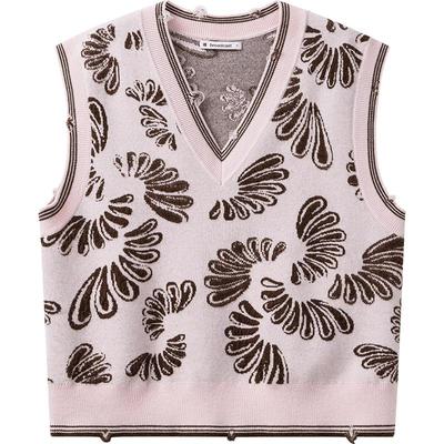 播商场同款休闲提花针织衫女25春新款航海叠穿马甲背心BDS1SD1133