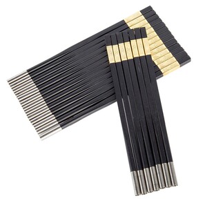 拼接筷头一次性筷子可换头合金家用卫生筷高档酒火锅店加长筷子