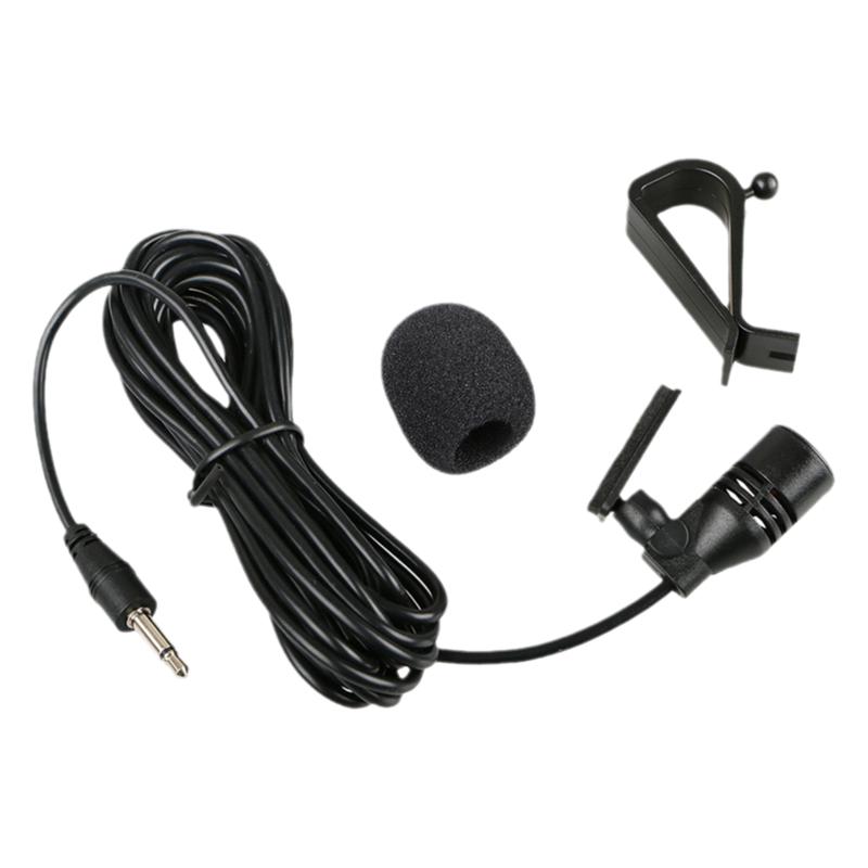 车载导航外置麦克风3米车机mic话筒3.5mm可夹通用车用专用收音麦.