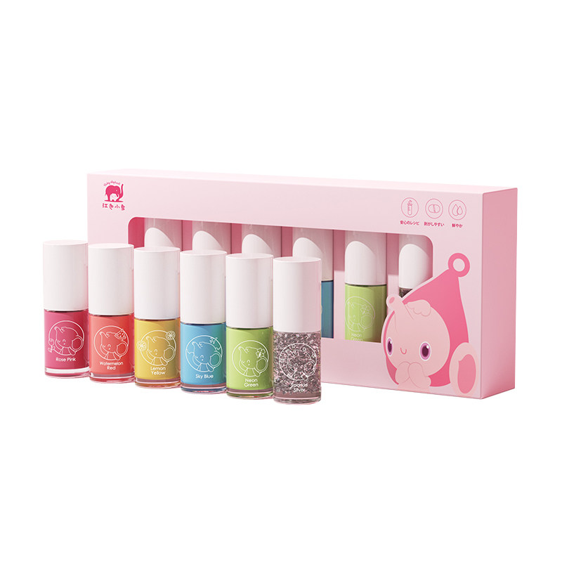 红色小象指甲油套装女孩彩甲礼盒