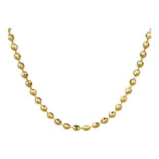 新款沙金项链气质复古小众闪亮球珠颈链法式高级感设计锁骨链礼物