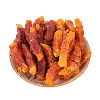 宠呗师鸡肉鸭肉缠薯条红薯宠物狗狗零食小型犬比熊磨牙棒训练奖励